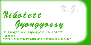 nikolett gyongyossy business card